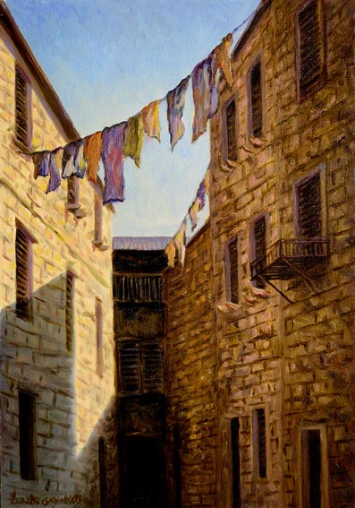   /   /Street of Dubrovnik. Drying clothes